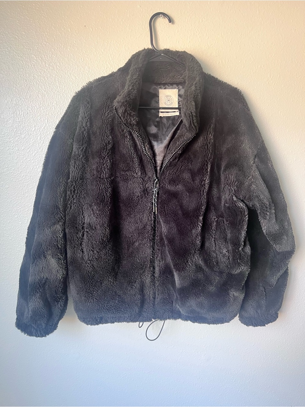 Women’s Urban Outfitters Black Faux Fur Coat